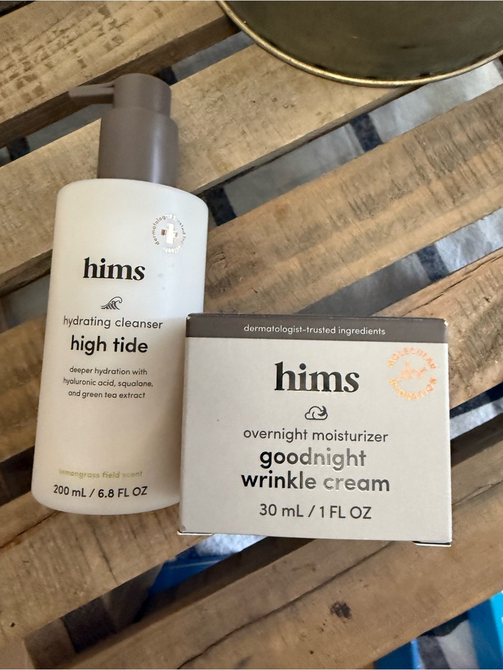 hims Hydrating Cleanser & Goodnight Wrinkle Cream Set -